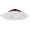 Satco 15W LED Fire Rated 6 In Direct Wire Directional Downlight Round White CCT Sel Dim 120V S11881 - alternate 2